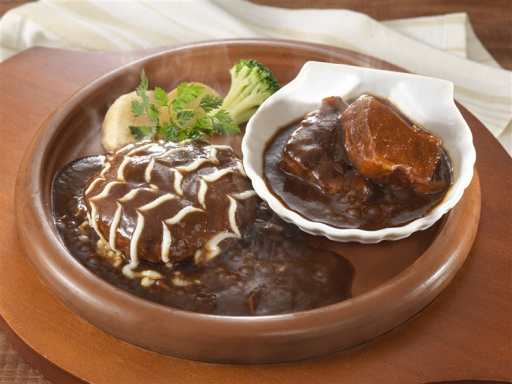 ハンバーグステーキ＆ビーフシチュー